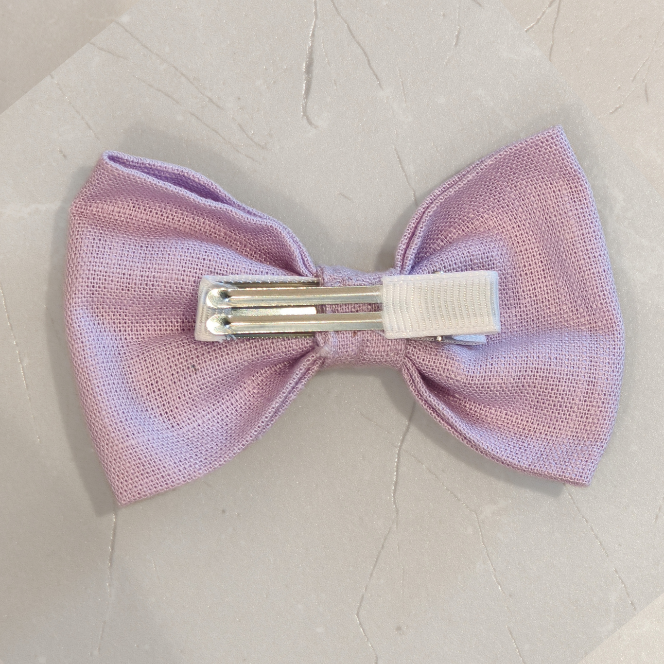 Lavender Garden Hand-Embroidered Hair Bow