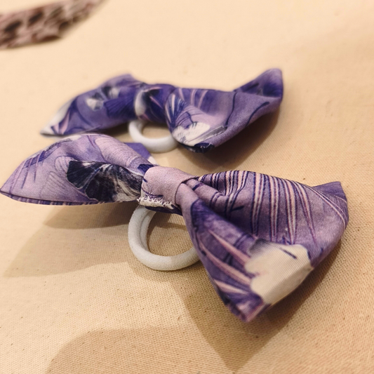 Grace Purple Floral Hair Bows