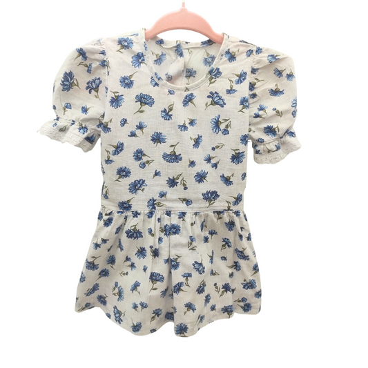 💙 Ophelia 2 Blue Blossom Handmade Dress v2