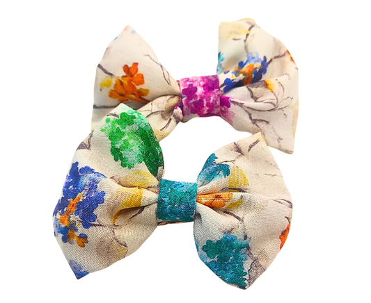 Pair of Betty Hair Bows from ItFits.ae featuring cute and colorful fabric bows for girls' hair accessories.