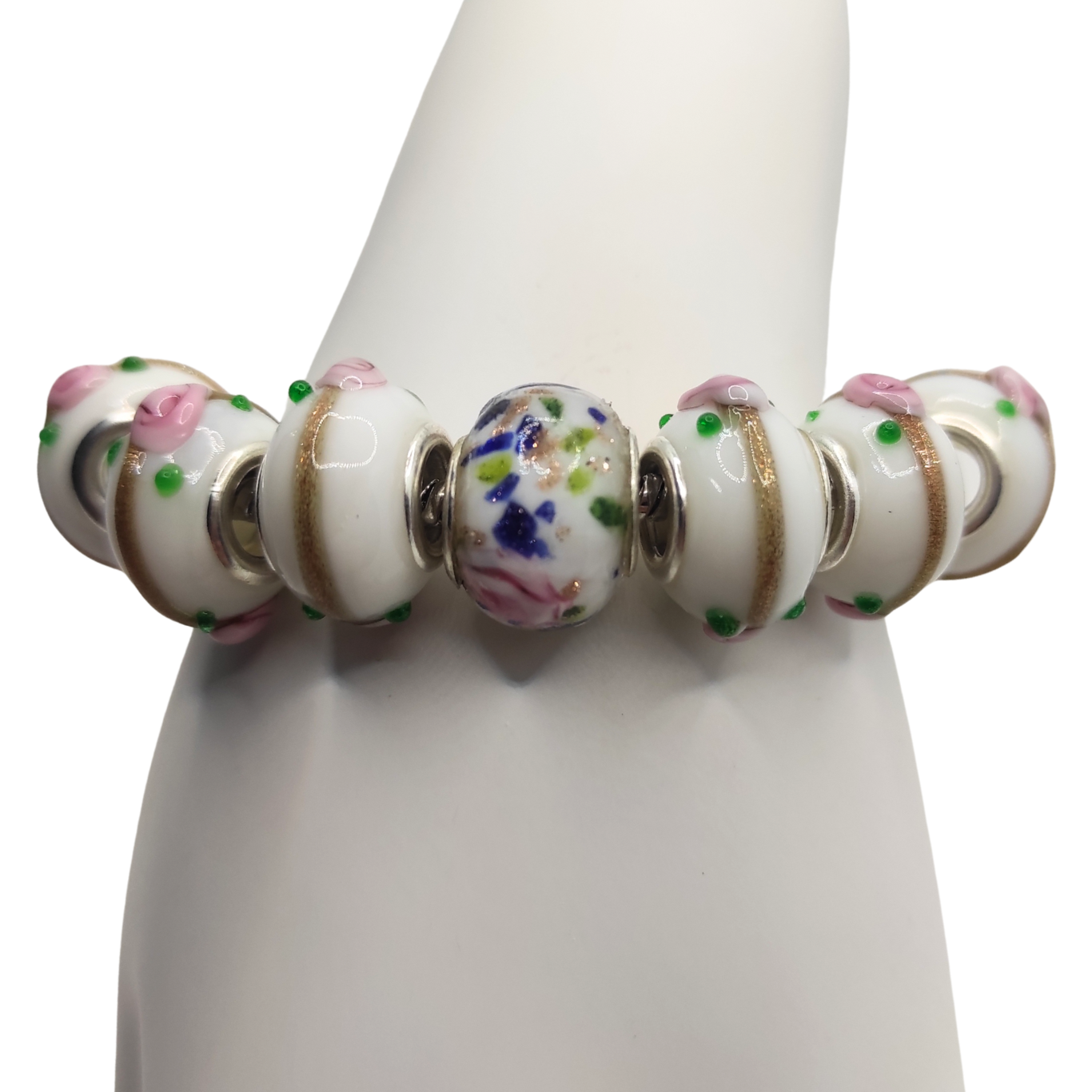 Glass Bead Charm Bracelets