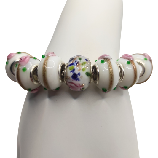 Glass Bead Charm Bracelets