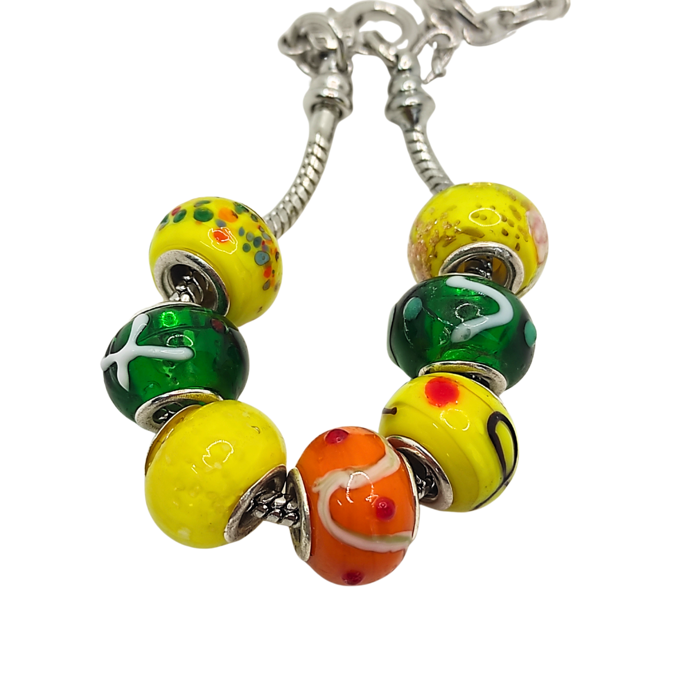 Glass Bead Charm Bracelets