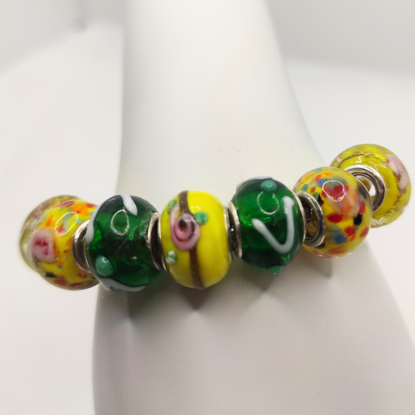 Glass Bead Charm Bracelets