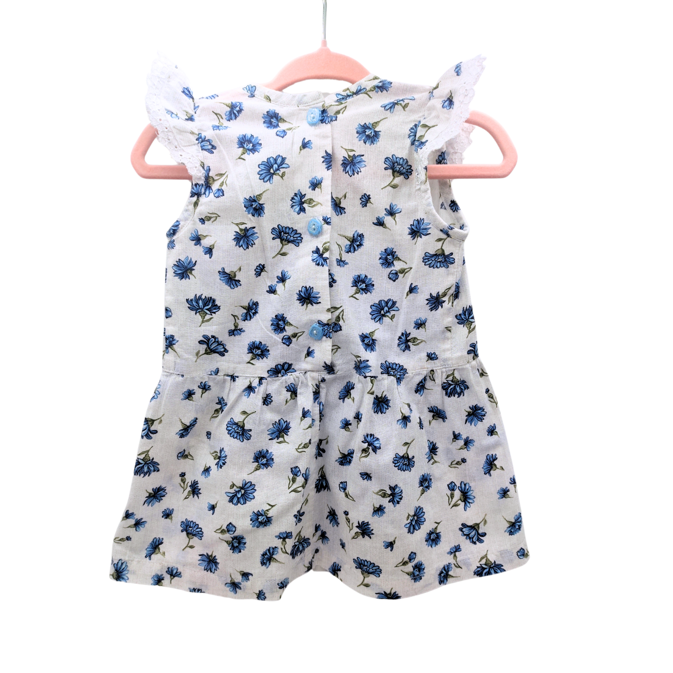 💙 Ophelia 1 Blue Blossom Handmade Dress v1