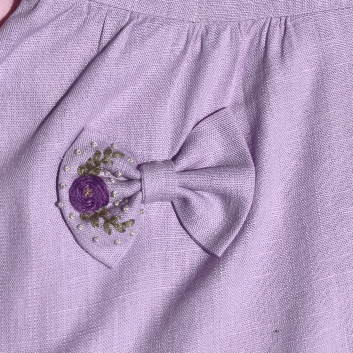 Lilac dream hand embroidered dress
