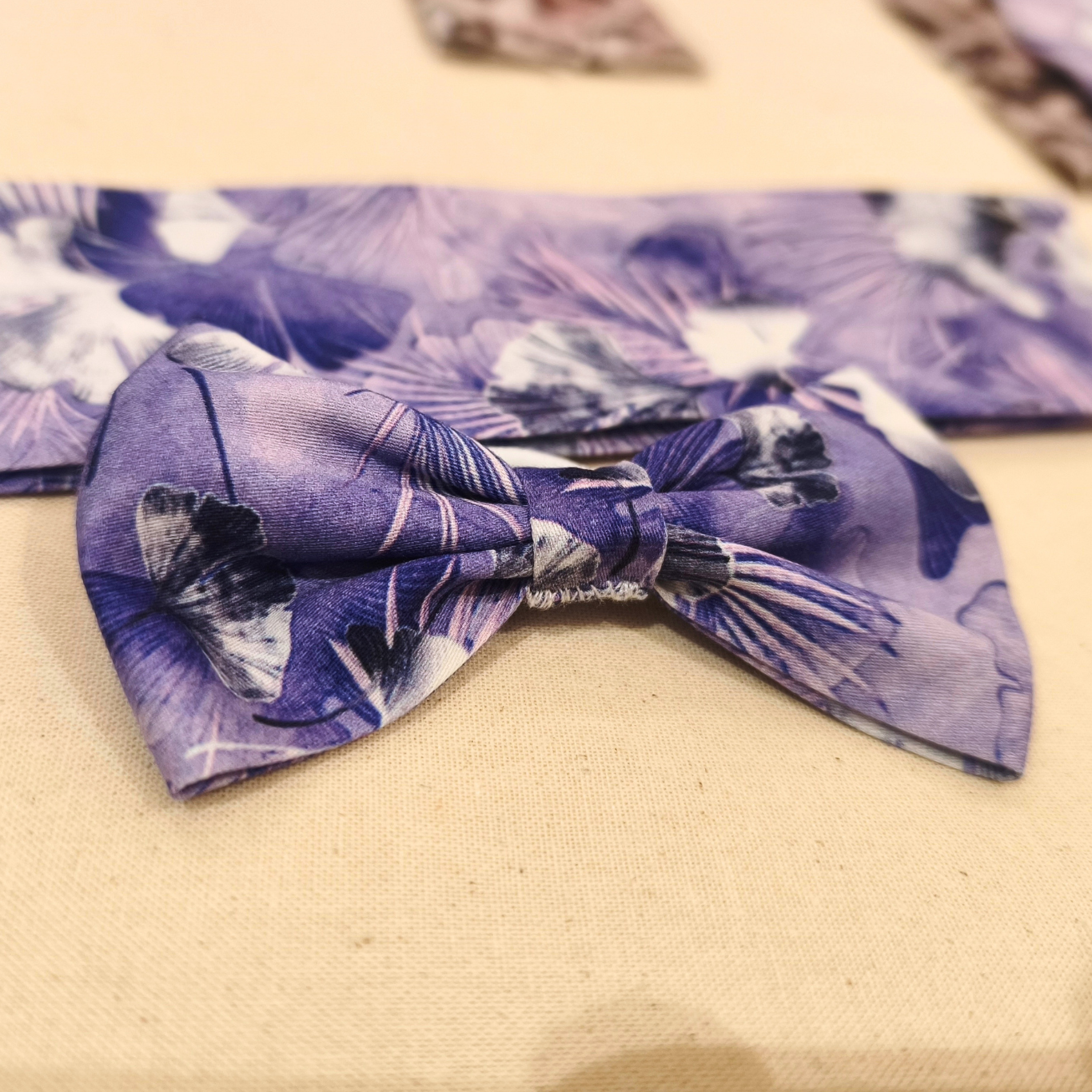 Grace Purple Floral Hair Bows