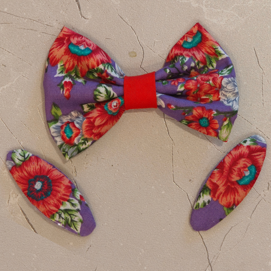 Vintage Hair Bows and clasp – Set of 2