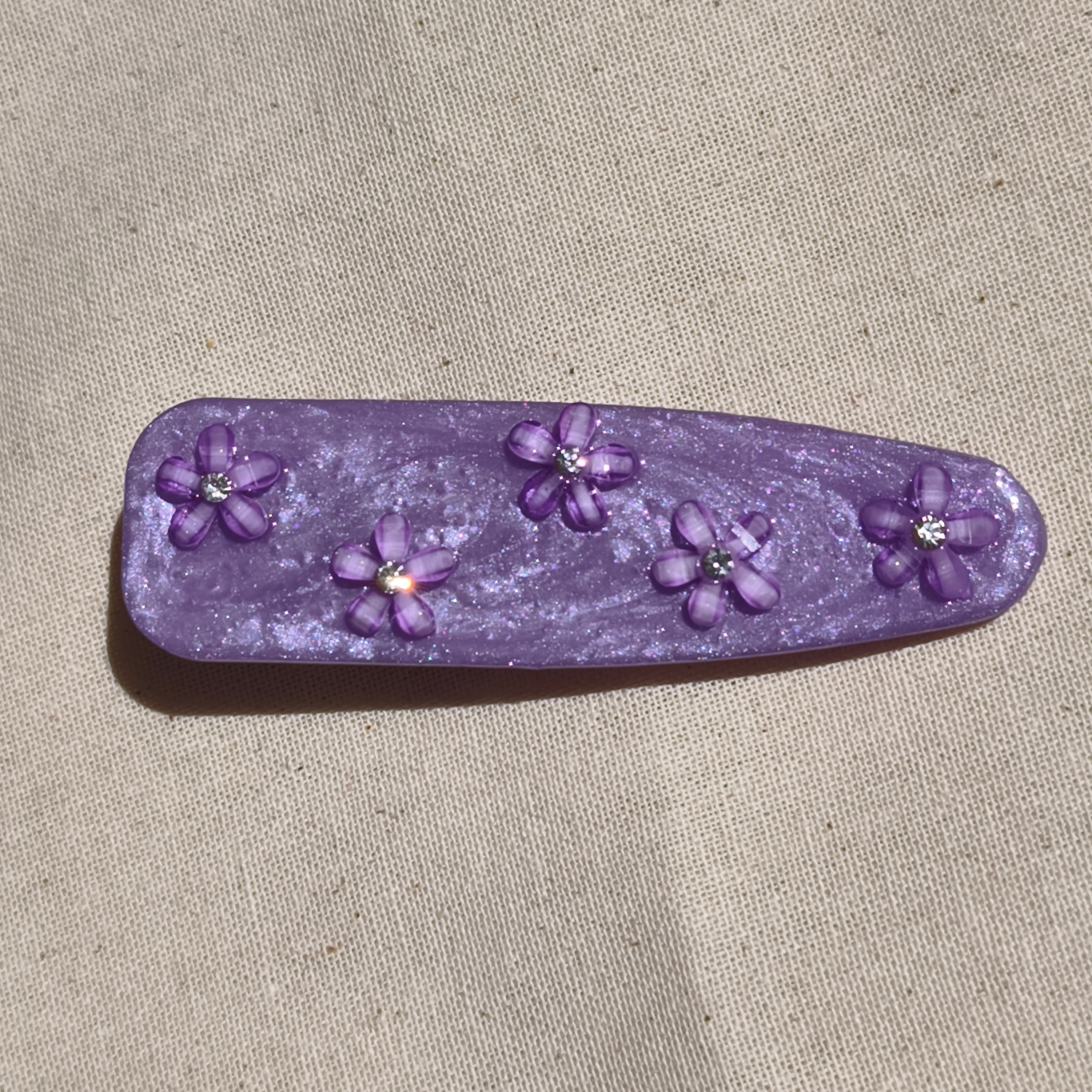 Lilac dream hand made hair clips, set of 2 clips