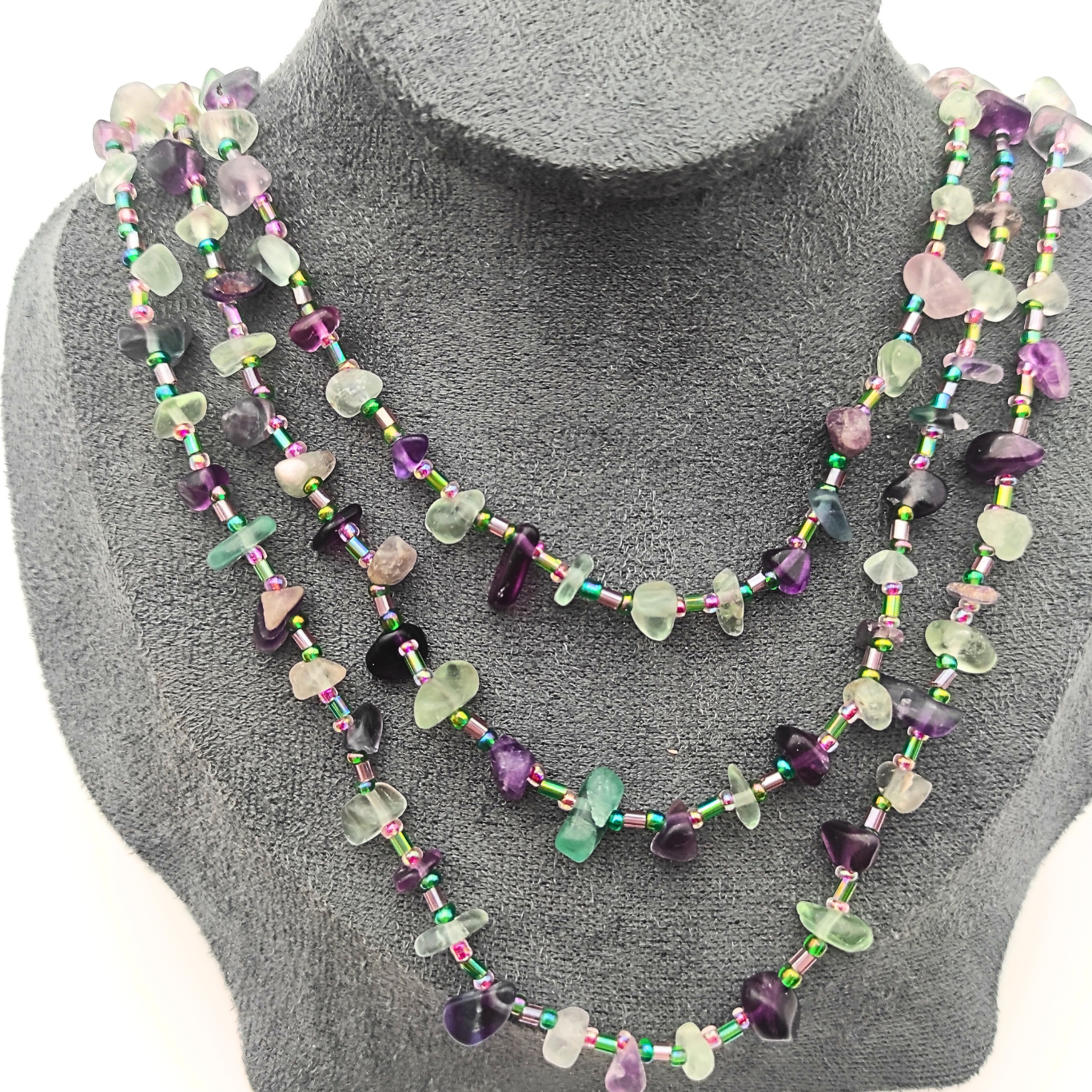 Aurora Fluorite Layers Necklace