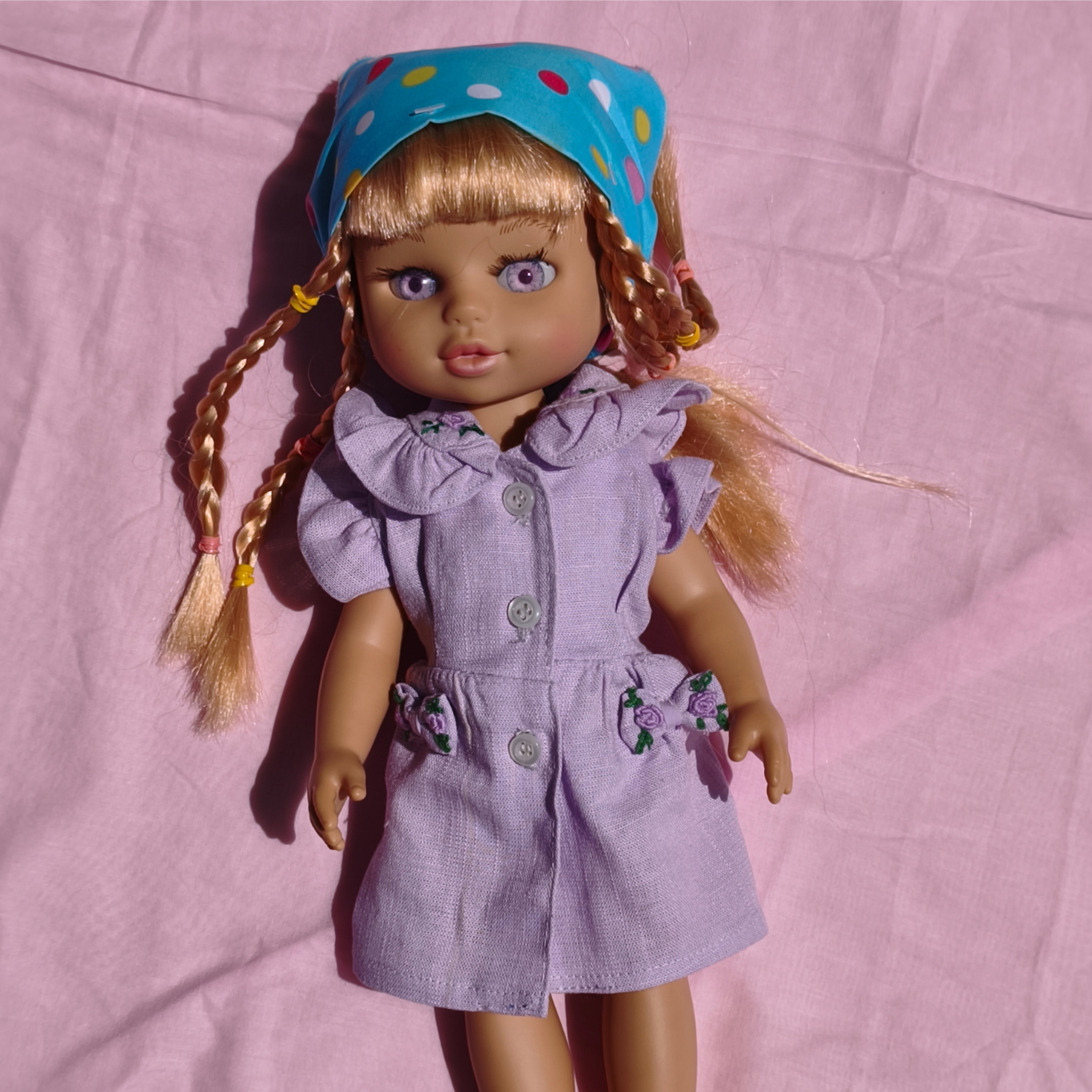 Lilly doll in lilac dress